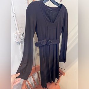 Brown THEORY Belted Dress QUIET LUXURY